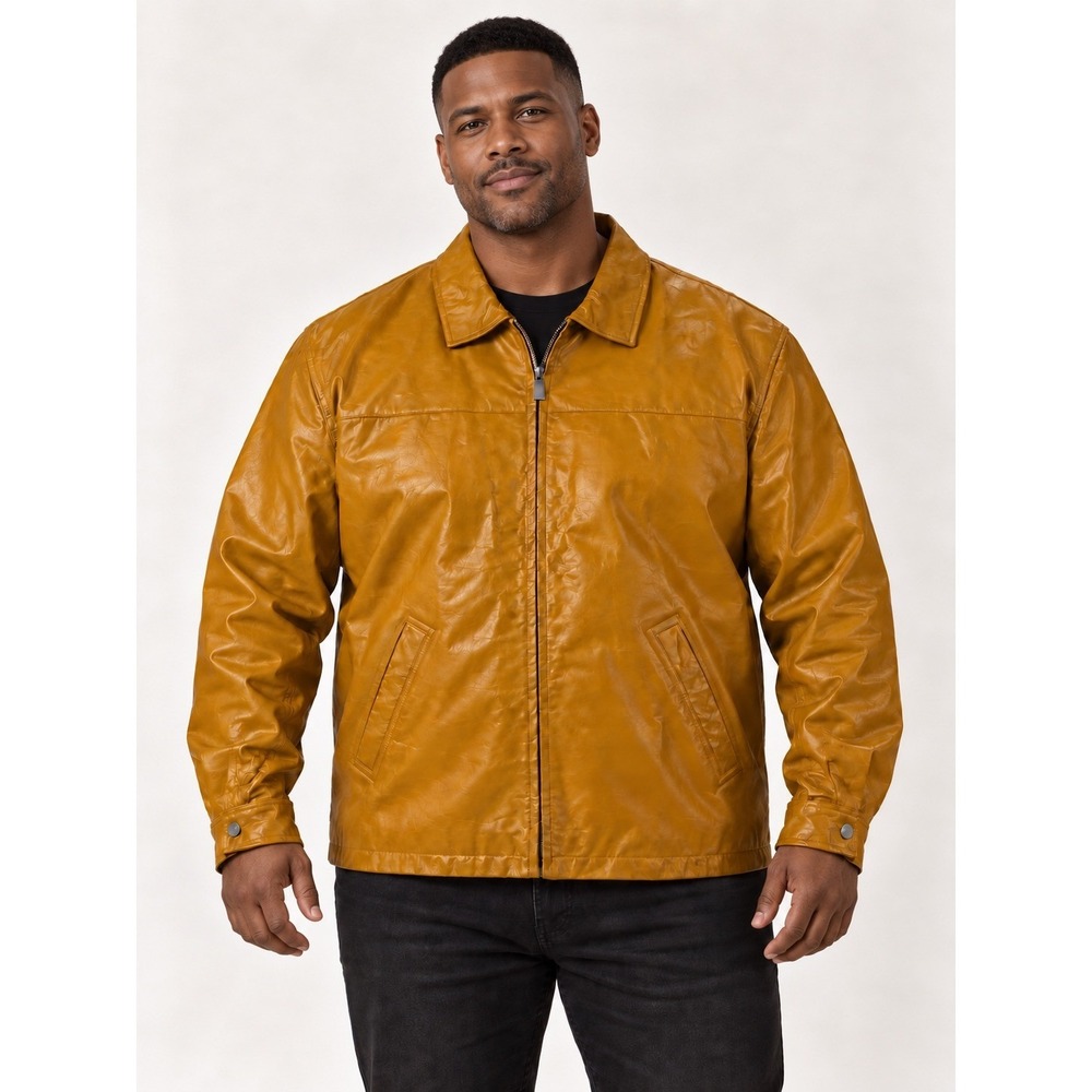 VTG 90's Wilsons Leather M. Julian Mustard Yellow Men's XXL Bomber Jacket Y2K